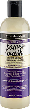 130-656-12 AUNT JACKIES GRAPESEED POWER WASH MOISTURE CLARIFYING SHAMPOO 12 OZ