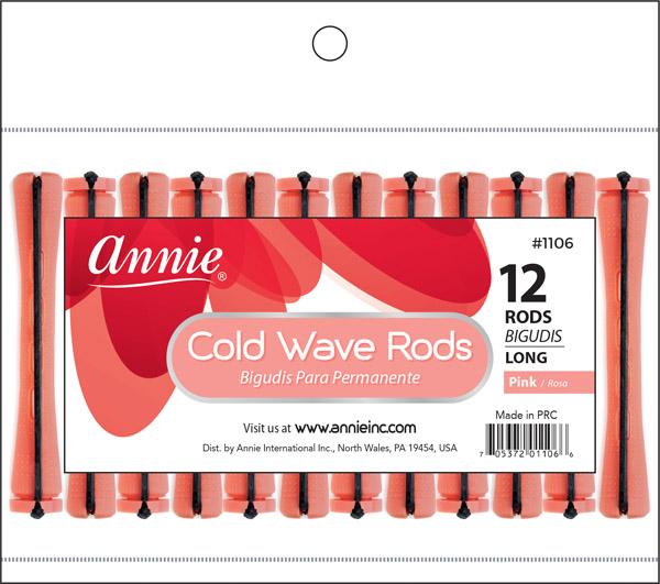 Annie #1106 Cold Wave Rods Long 12Ct Pink