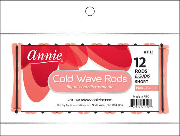 Annie #1112 Cold Wave Rods Short 12Ct Pink