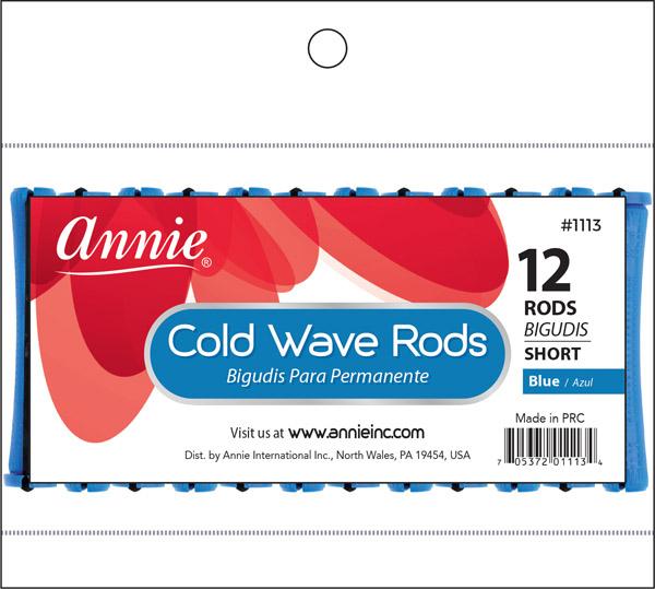 Annie #1113 Cold Wave Rods Short 12Ct Blue