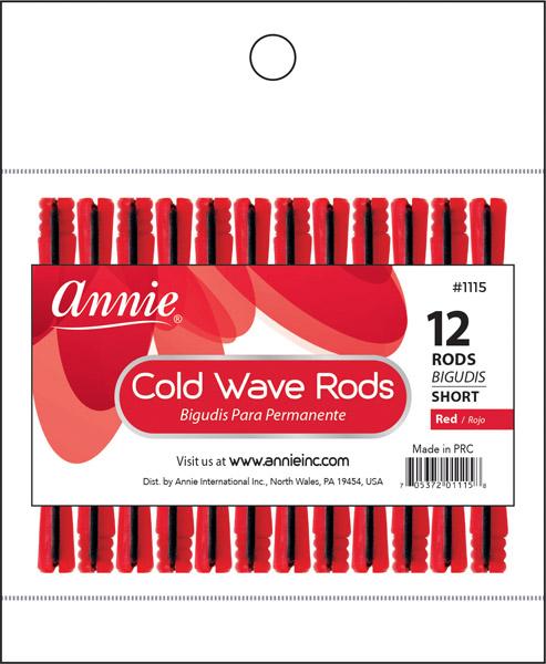 Annie #115 Cold Wave Rods Short 12Ct Red