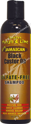Jamiacan Mango Lime Black Castor Oil Shampoo Sulfate Free 8 OZ
