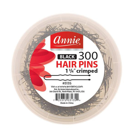 Annie #3135 Crimped Hair Pins Black 1 ¾"