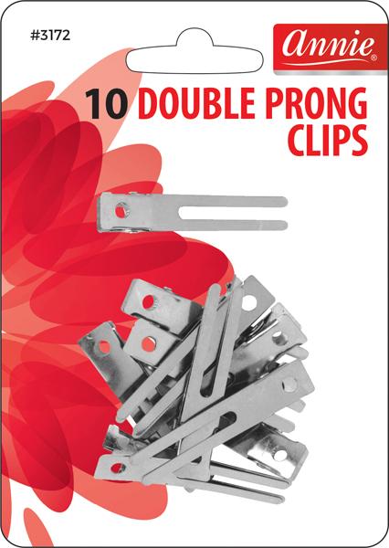 Annie #3172 Double Prong Clip 10Pcs