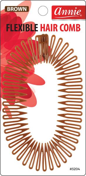 Annie #3204 Flexible Hair Comb Brown