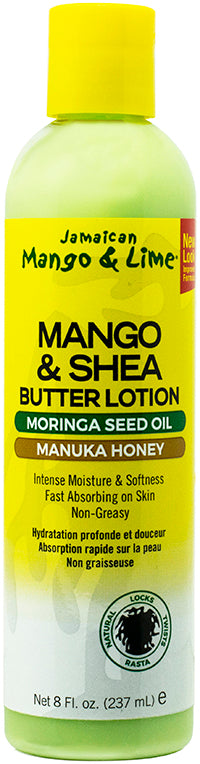 Jamaican Mango & Lime Mango Shea Butter Lotion Moringa Seed Oil & Manuka Honey 8 OZ