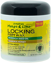 Jamaican Mango & Lime Locking Firm Wax Resistant Moringa See Oil & Manuka Honey 6 OZ