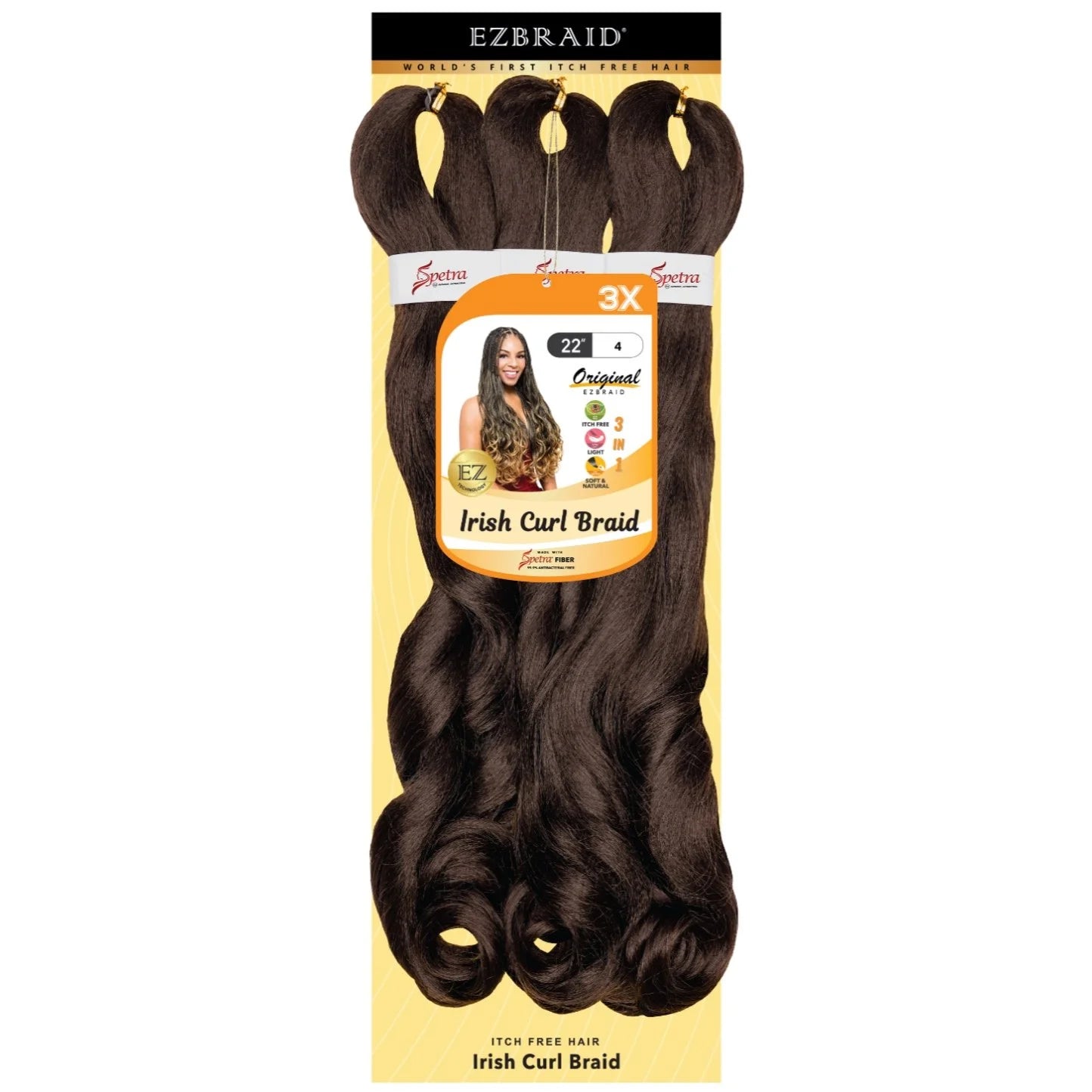 ICB-22-3X-4 Irish Curl Braid 22" Itch Free