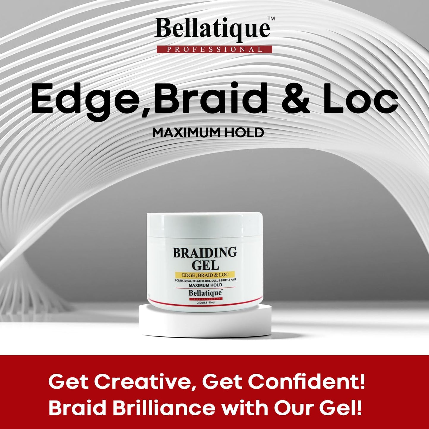 Bellatique Braiding Gel Max Hold 8 OZ