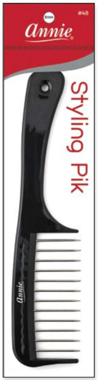Annie #48 Styling Pik Black Metal Tooth