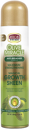 AP43508 A/P OLIVE MIRACLE GROWTH SHEEN SPRAY 8 OZ