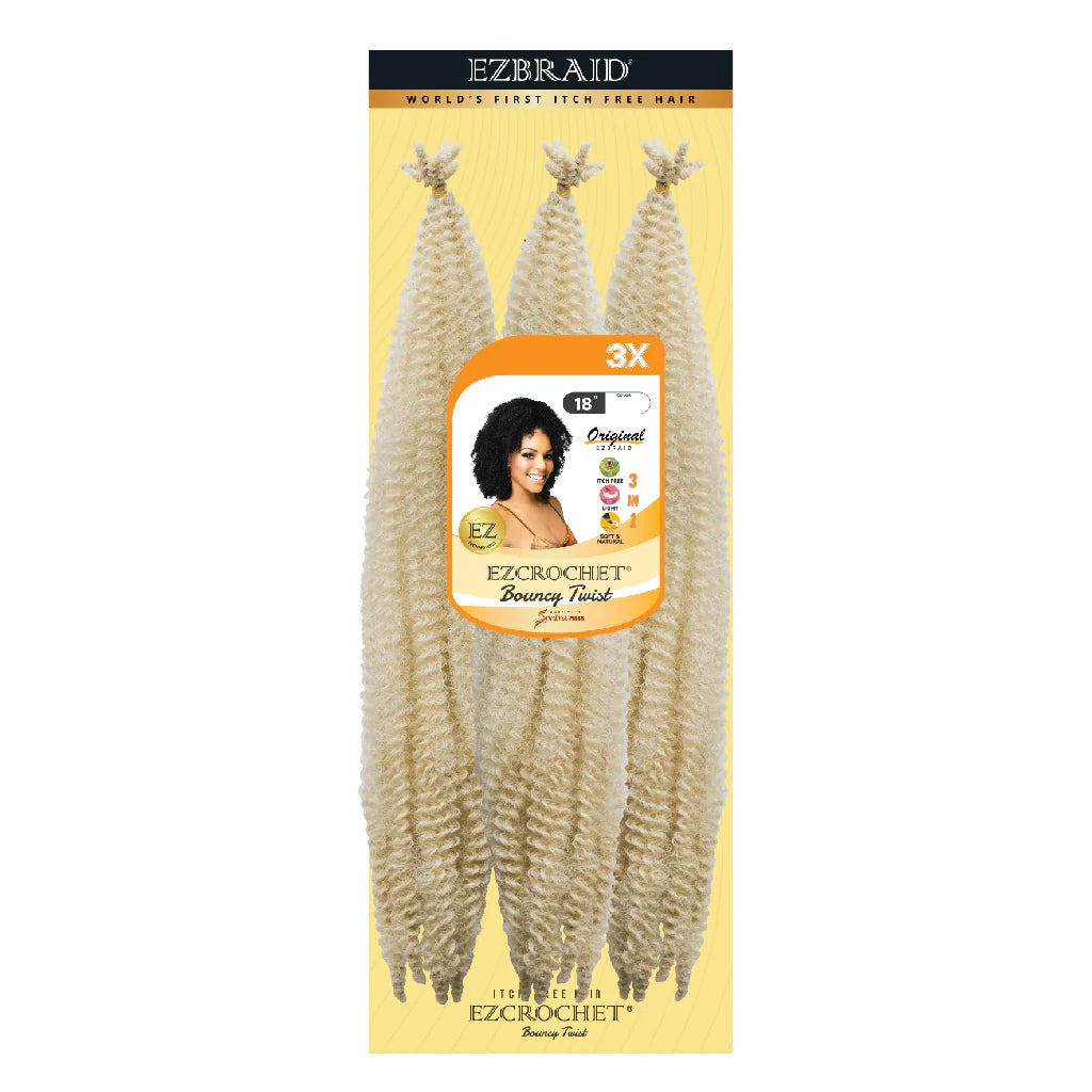 EC-BUT-18-3X-1B EZ BRAID BOUNCY TWIST CROCHET ITCH FREE 18”