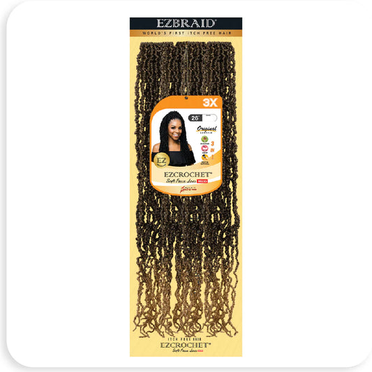 EC-SL-26-3X-T1B30 EZ BRAID SOFT FAUX LOCS MICRO CROCHET ITCH FREE 26"
