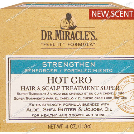 Dr.Miracles Nourish Strengthen Hot Gro Hair And Scalp Treatment Super, 4 Oz.