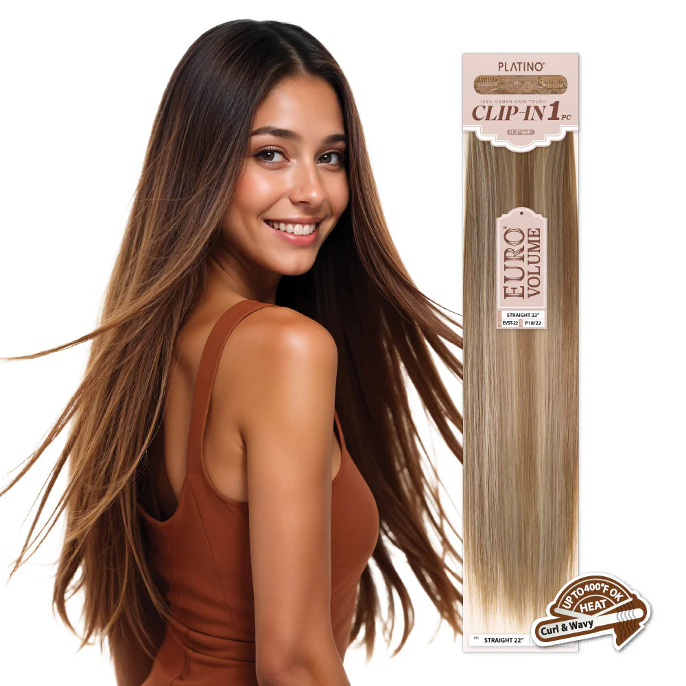 Eve Hair 100 % Human Hair Touch Clip-In 1 Weft Straight 22"