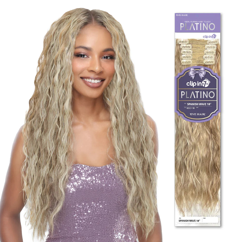 Eve Hair 100 % Human Hair Touch Clip-In 7 pcs Spanish Wand