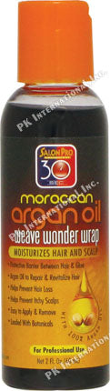 Salon Pro 30 Second Weave Wonder Wrap Argan Oil Black 2 OZ