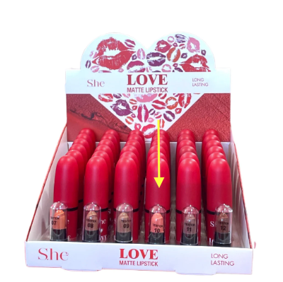 SH-LP900A-10 SHE LONG LASTIN 'LOVE' MATTE LIPSTICK