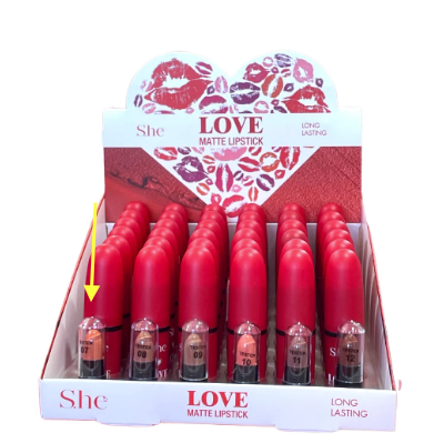 SH-LP900A-7 SHE LONG LASTIN 'LOVE' MATTE LIPSTICK