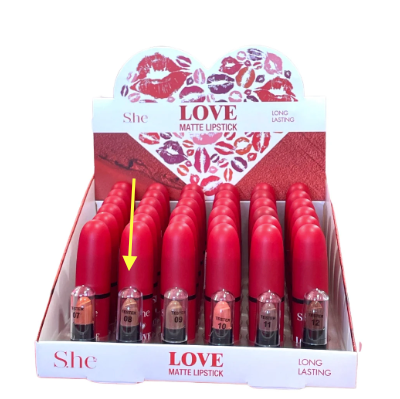 SH-LP900A-8 SHE LONG LASTIN 'LOVE' MATTE LIPSTICK