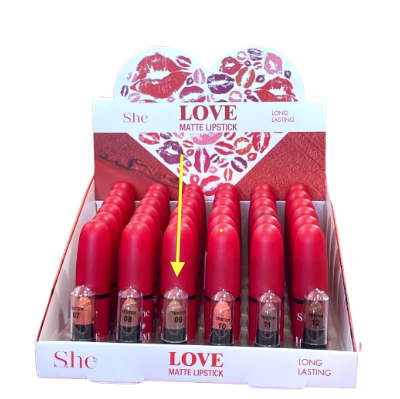 SH-LP900A-9 SHE LONG LASTIN 'LOVE' MATTE LIPSTICK