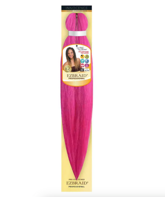 EZ-26S-HOT PINK EZ BRAID SINGLE 26" PRE-STRECHED & ITCH FREE