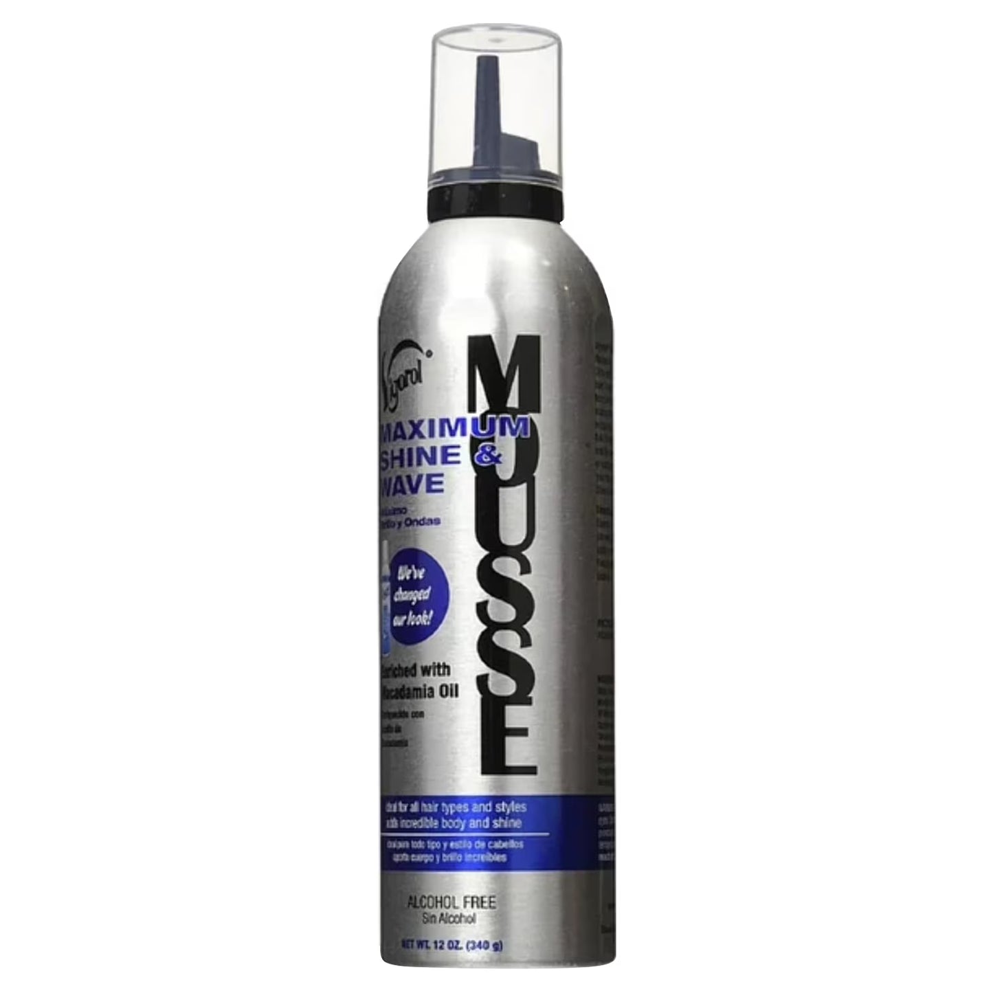 Vigorol Mousse Max Shine & Wave Blue 12OZ