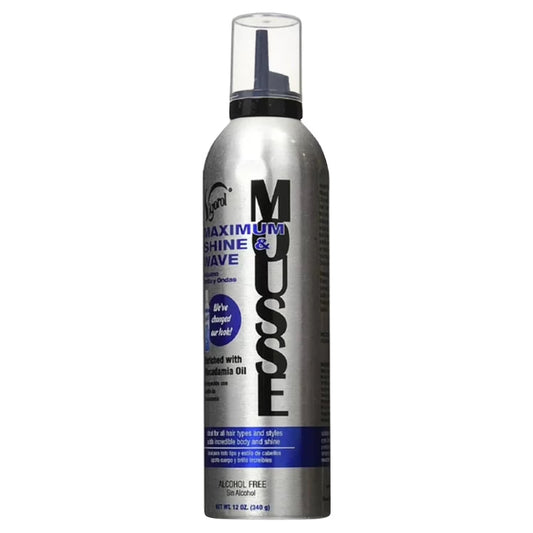 Vigorol Mousse Max Shine & Wave Blue 12OZ