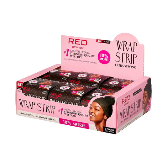 Red By Kiss Wrap Strips 3.5" X 40 Strips Black