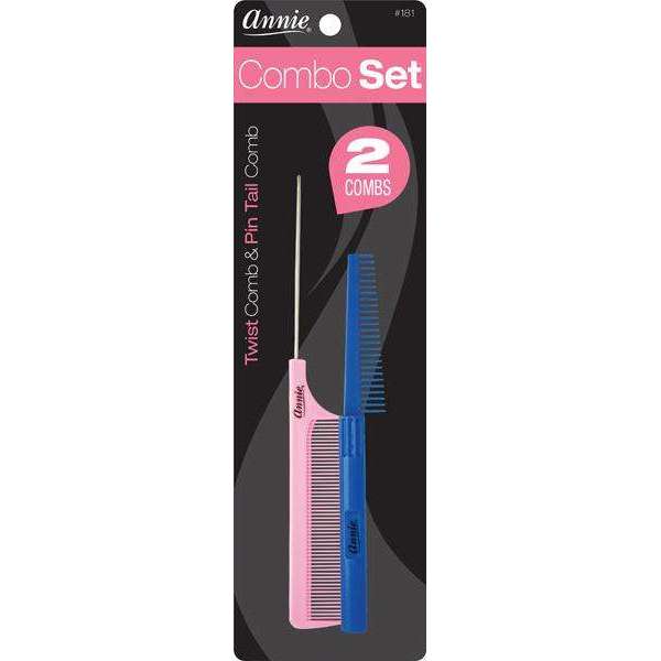 Annie #181 Comb Set Twist Comb & Pin Tail Comb