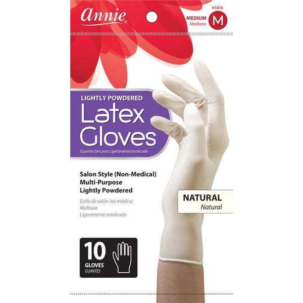 Annie #3816 Natural Latex Gloves Medium