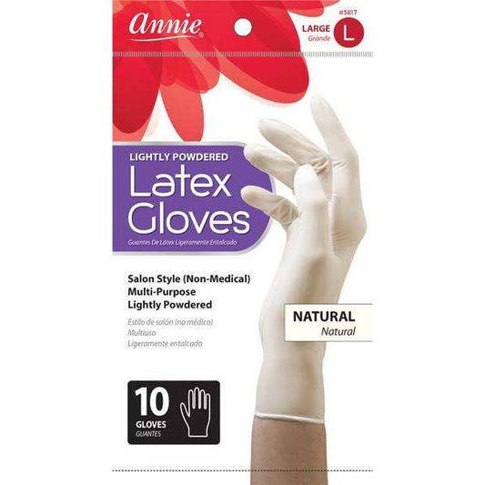 Annie #3817 Natural Latex Gloves Large