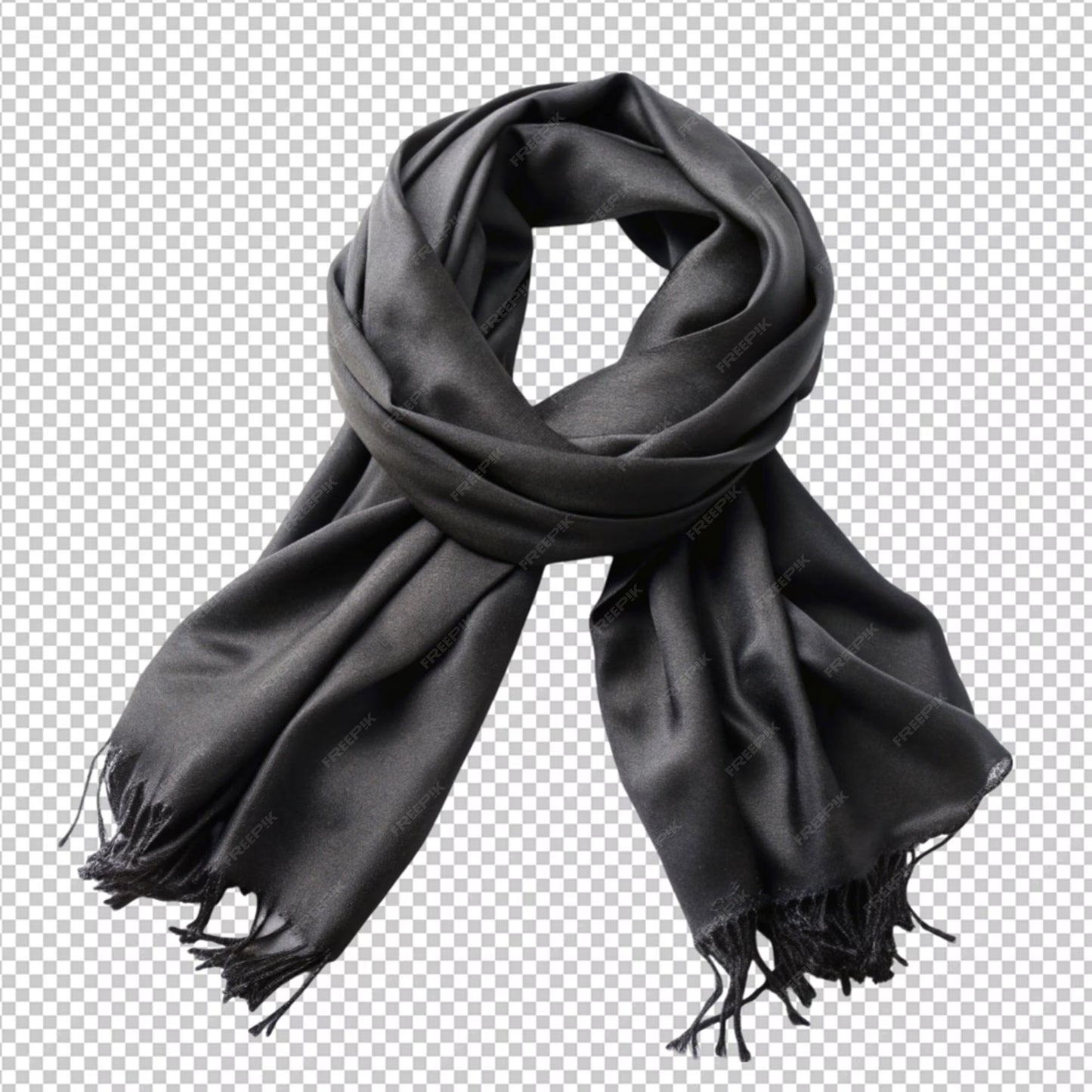 Multi Head Warp Scarf Black