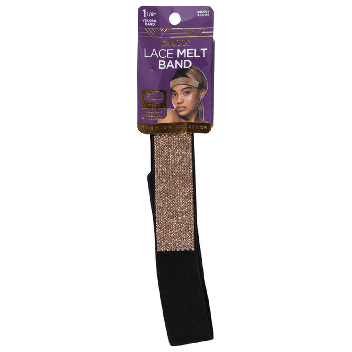 Donna #D22581 Lace Melt Band Gold Black