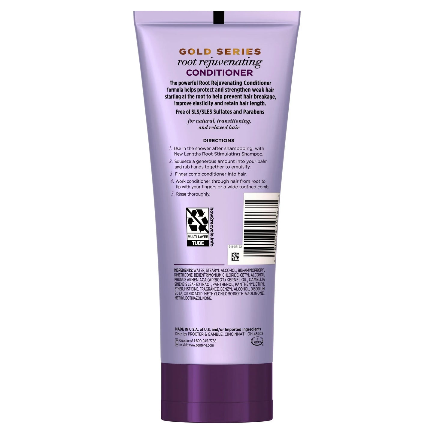 Pantene Gold Series Root Rejuvenating Conditioner with Apricot Oil & Green Tea,11.1 fl oz