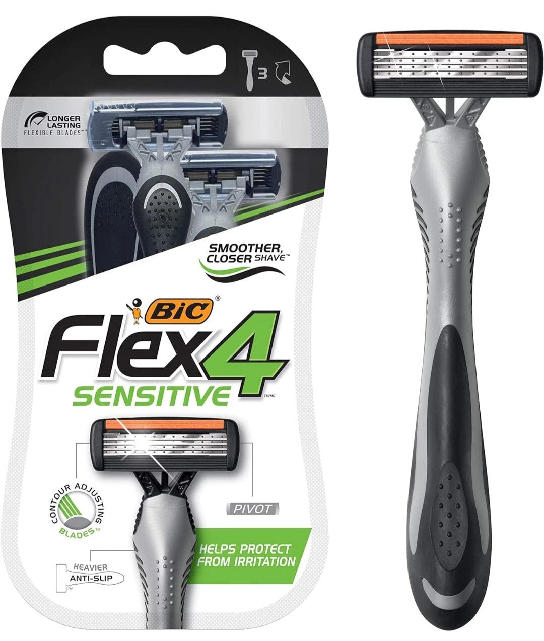 BIC FLEX X 4 QUAD SHAVER 3CT SIZE