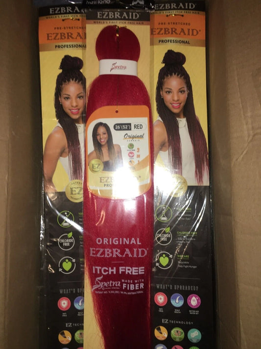 EZ-26S-RED EZ Braid Single 26" Pre-Streched & Itch Free