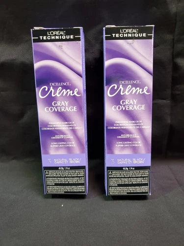 455-EC3 EXC. LOREAL TECHNIQUE Creme Natural Black 3 GRAY COVERAGE 1.74 OZ